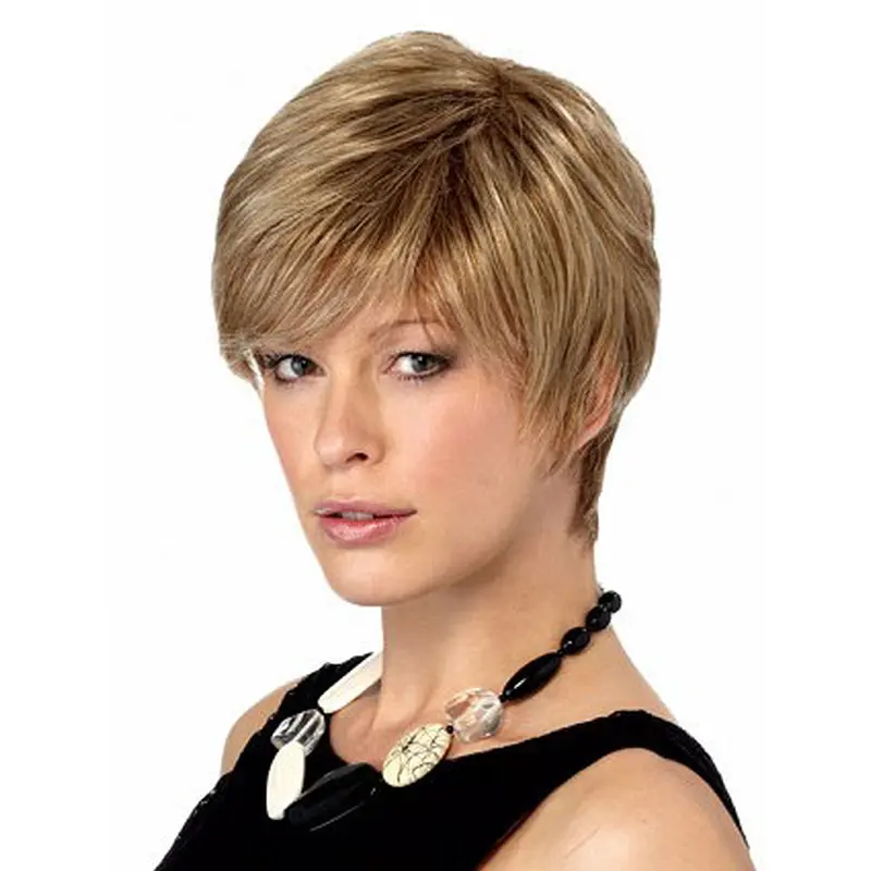 Blonde Ideal Boycuts Straight Short Wigs