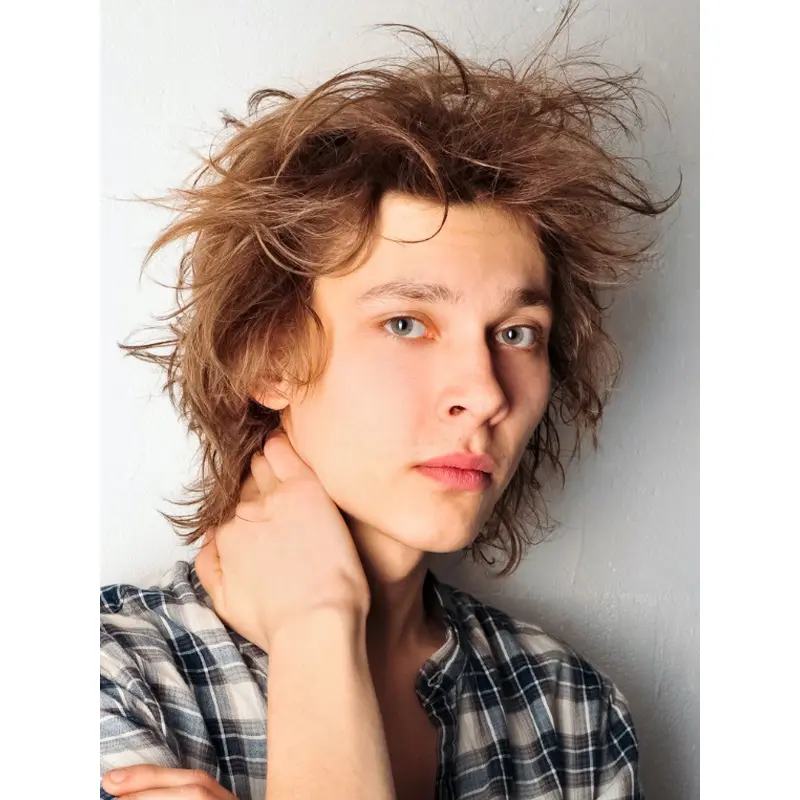 Man Hair Wig 12" Monofilament Remy Human Hair Wigs