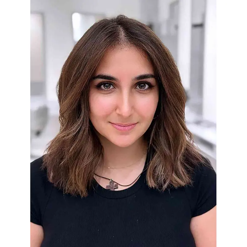 Mid Length Wigs Lace Front Brown Wigs Bob Synthetic Wigs