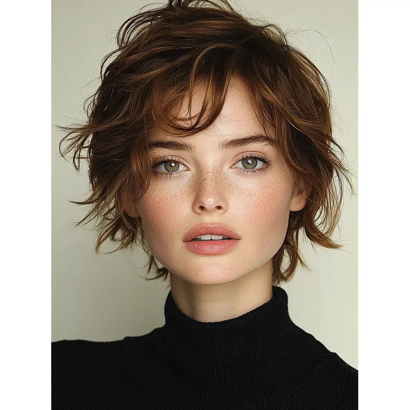 Human Hair Short Wigs 8" Bobs Brown Monofilament Straight Wigs