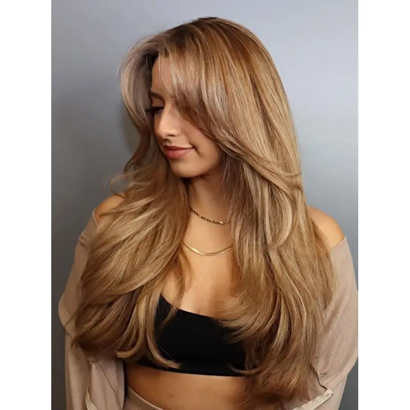 Synthetic 18" Monofilament Long Wavy Wigs