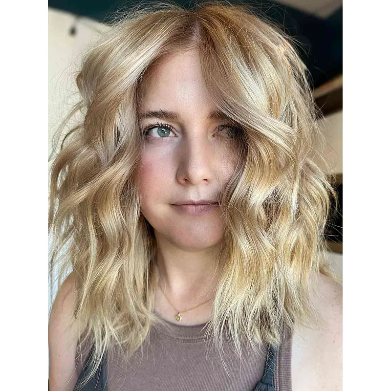 Wigs Medium Length Synthetic Without Bangs Wigs Lace Front Wigs