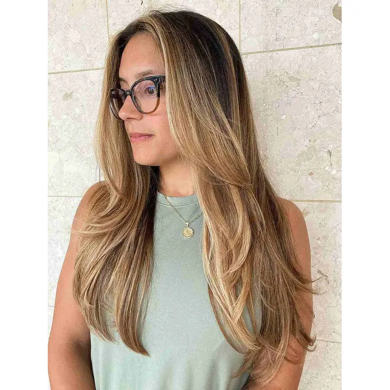 Long Hair Wigs For Women Lace Front Layered Wavy Blonde Wig Long Wigs