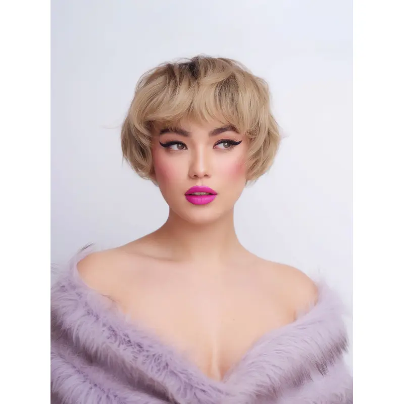 Short Wigs For White Women 6" Bobs Monofilament Blonde Straight Wigs