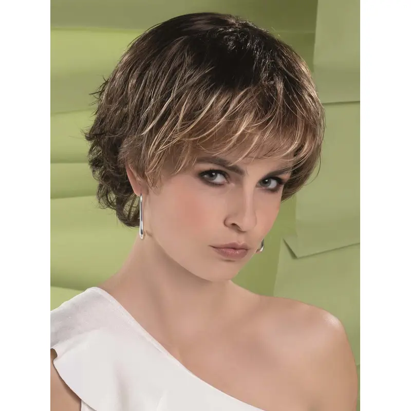 Synthetic Boycuts Wavy Monofilament Durable Short Wigs