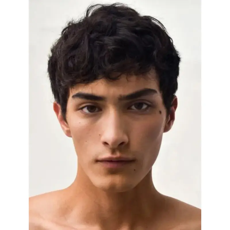 Lace Front For Men Boycuts 4" Cropped Brown Wigs