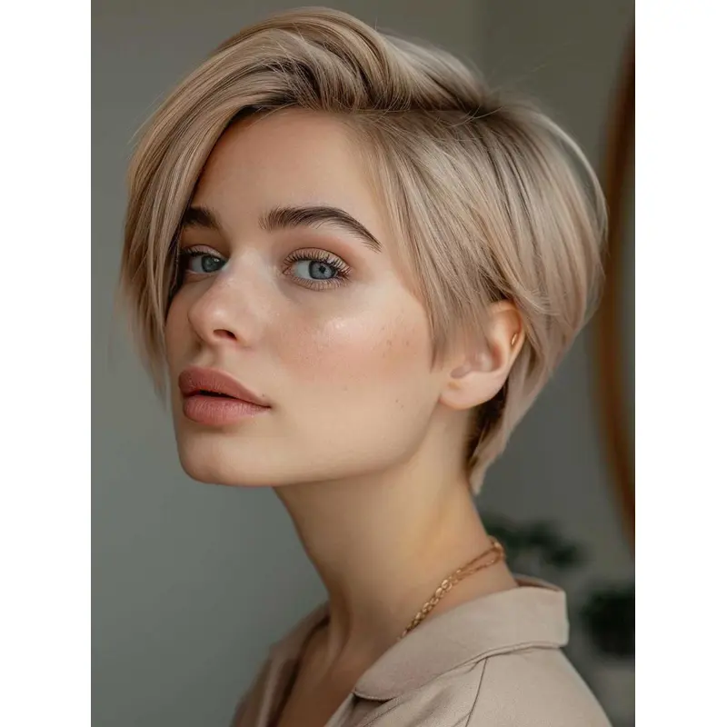 Lace Front Wigs Short Blonde Straight 6" Wigs