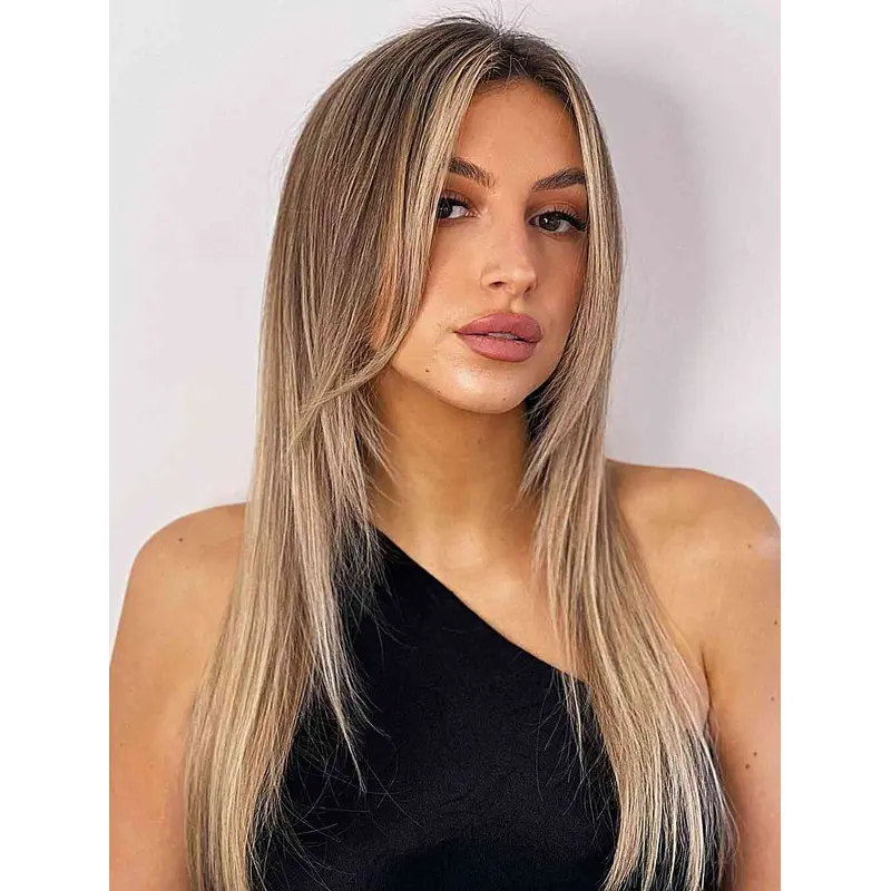 Long Wigs For Sale Without Bangs Straight Wigs Synthetic Lace Front Wigs