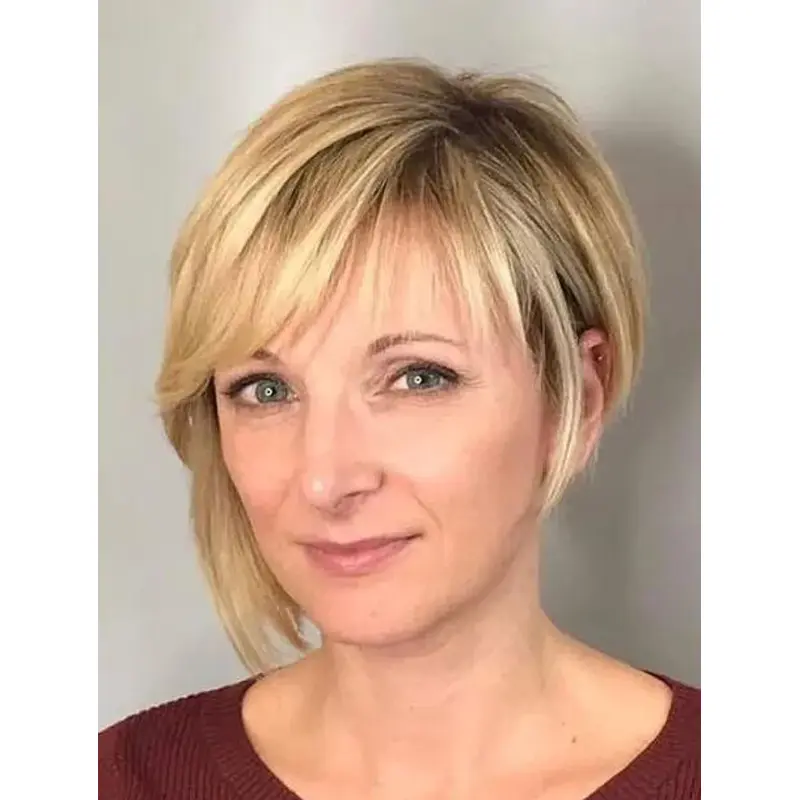 Short Bob Wigs Straight Blonde Synthetic Lace Wigs Short Hair Wigs
