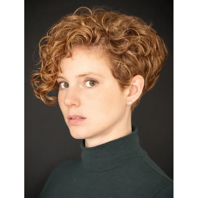 Short Curly Wig Amazing Boycuts Wig Synthetic Blonde Wigs Short Hair