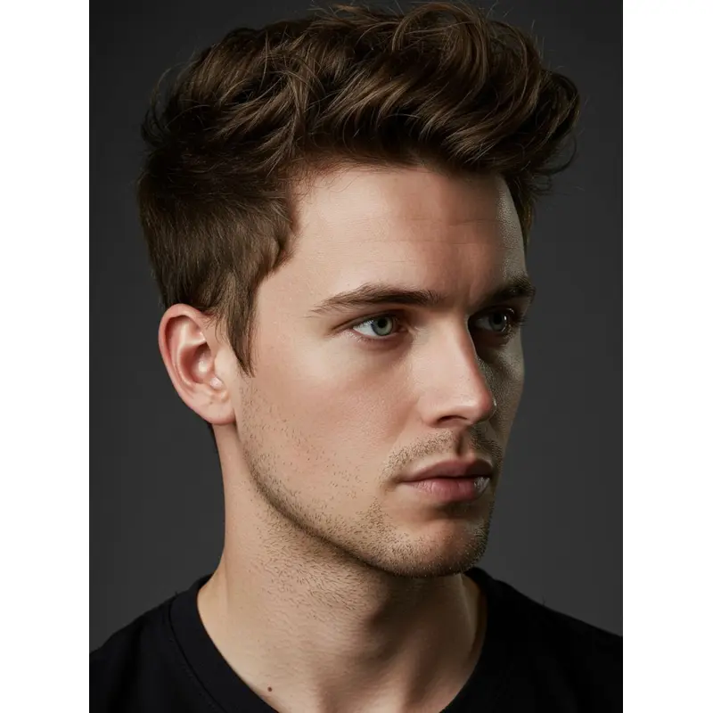 Short Wig For Men Boycuts Lace Front 4" Wavy Wigs