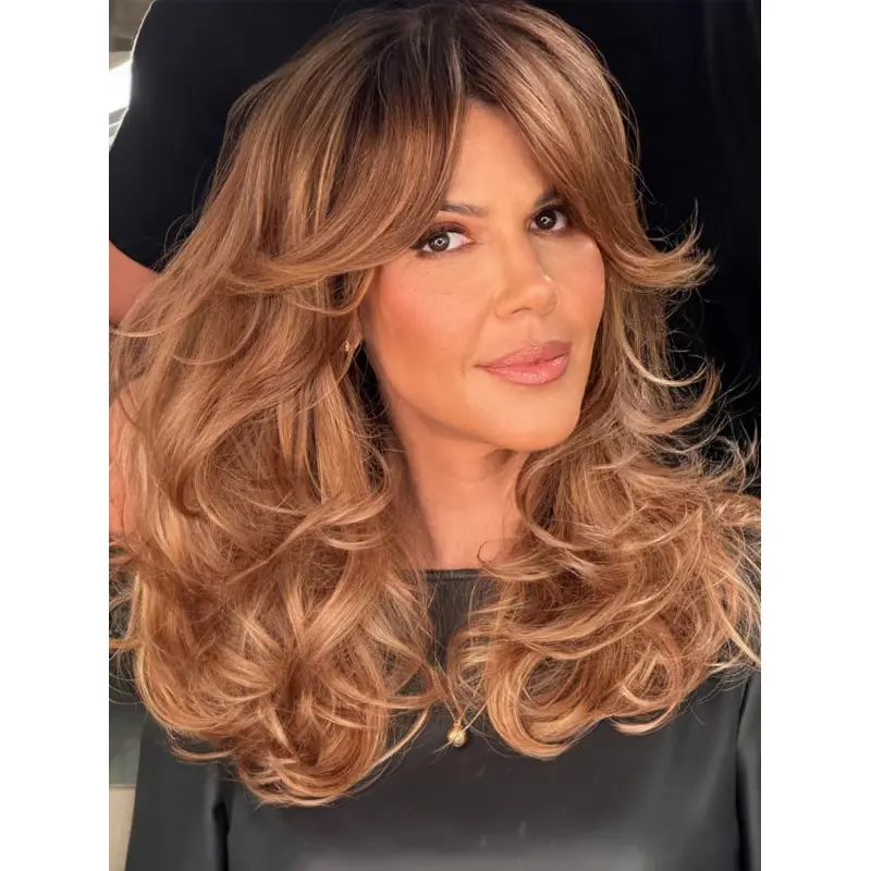 Wigs Blonde Long Wavy Layered 18" Lace Front Wigs