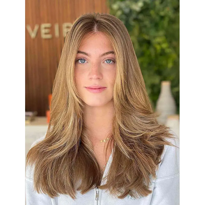 Long Blonde Wig Synthetic Without Bangs Lace Wigs Long Layered Wigs