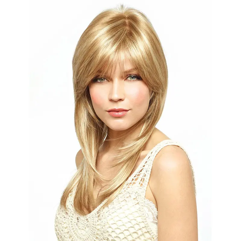 Preferential Blonde Lace Front Synthetic Long Wigs