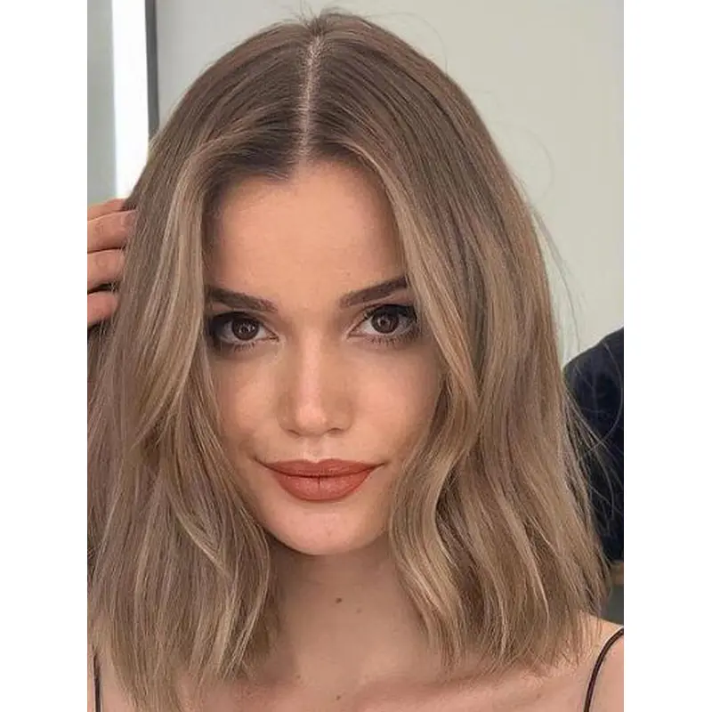 Short Wigs For Women Trendy Wavy Brown Wigs Lace Front Wigs