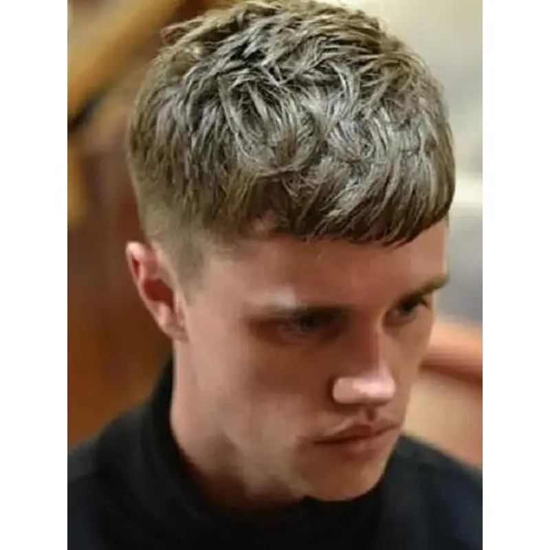 Straight Capless Synthetic Brown Cheapest 4" Textured Crop Wigs