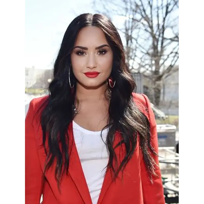 22" Lace Front Long Brown Without Bangs Demi Lovato Wigs