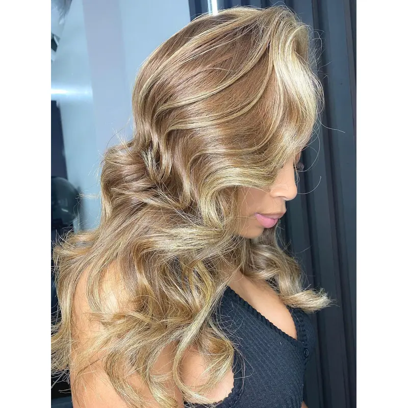 Blonde African American Wigs Monofilament 18" Long Wigs