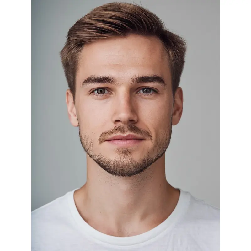 Hair Wig For Men 4" Cropped Monofilament Layered Brown Wigs