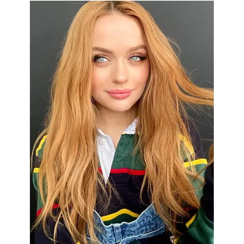 Long Blonde Wigs For Sale Wavy Lace Without Bangs Wig Synthetic Long Layered Wigs