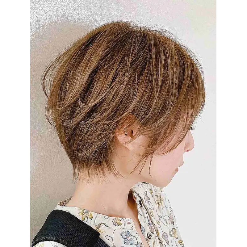 Short Pixie Cut Wigs Straight Synthetic Wigs For Women Wispy Layered Wigs