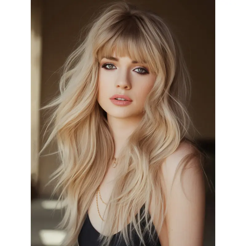 Very Long Hair Wigs Wavy Monofilament 20" Wigs