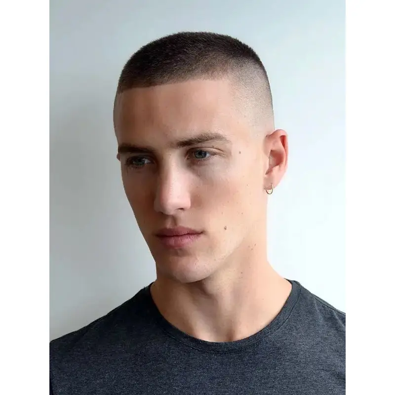 Wig For Mens Boycuts Brown 4" Straight Wigs