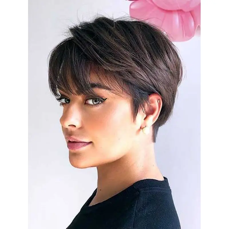 Best Short Wigs Straight Flexibility Wigs Lace Synthetic Wigs