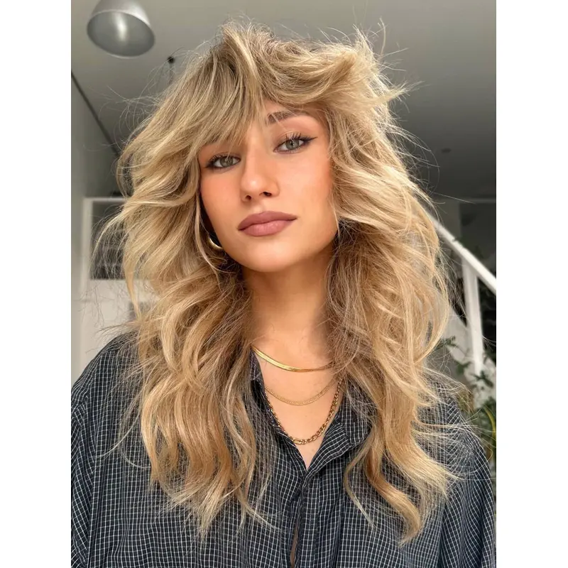 Lace Front Layered 18" Blonde Long Wigs