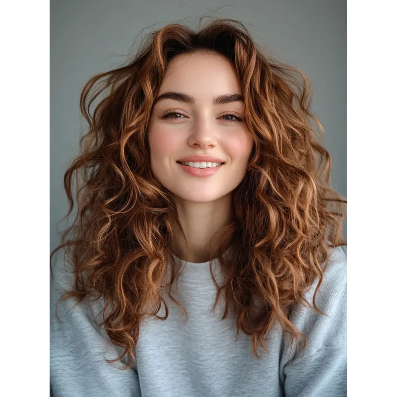 Long Blonde Curly Wig Remy Human Hair 18" Monofilament Wigs