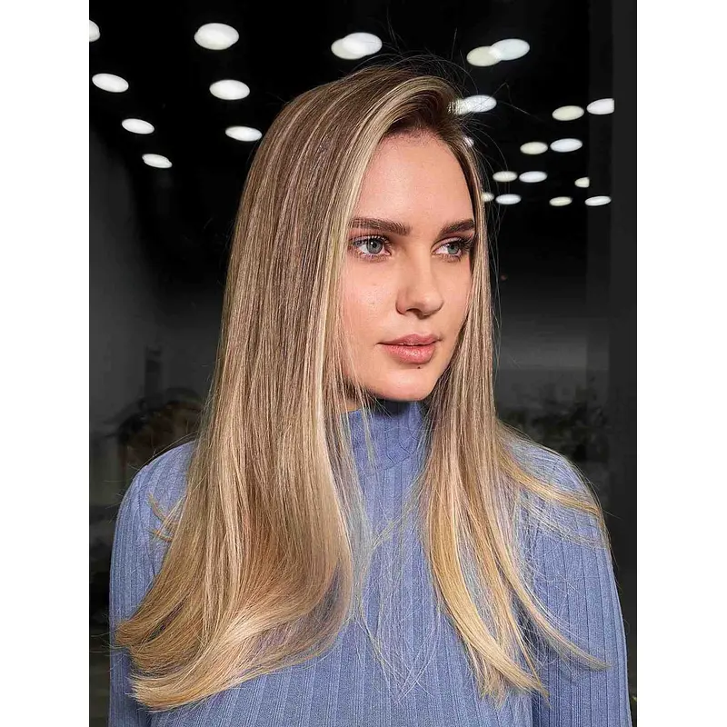 Long Straight Wigs Blonde Synthetic Wigs Without Bangs Long Wigs