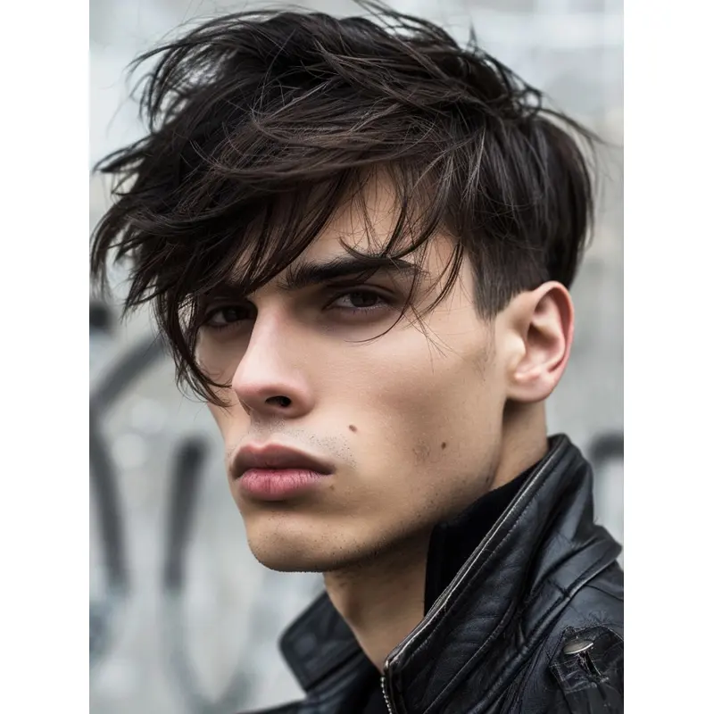 Men'S Lace Wigs With Bangs Brown 6" Straight Wigs