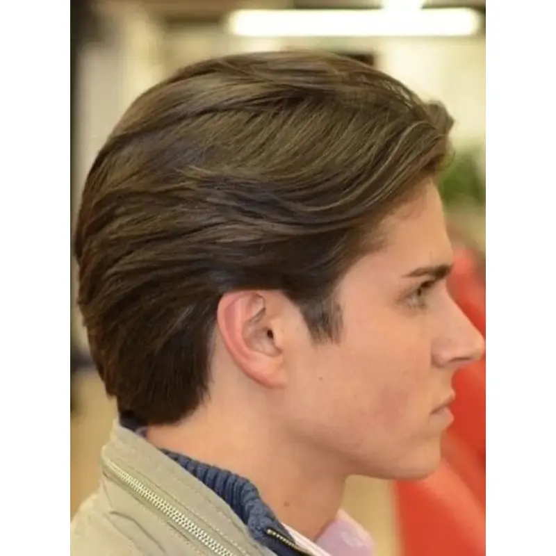 Short Hair Mens Wigs Boycuts Brown 6" Wigs