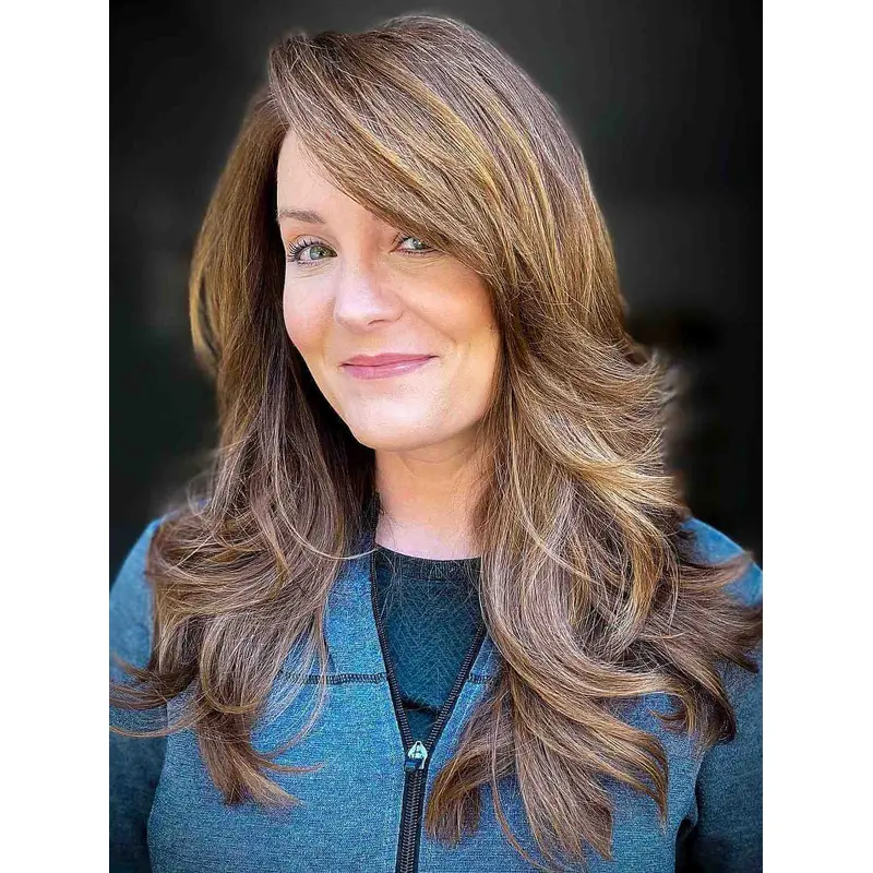 Lace Front Layered 16" Blonde Long Hair Wigs