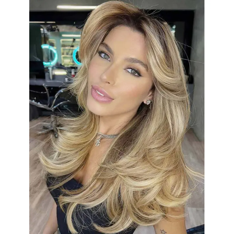 Really Long Wigs Wavy Monofilament Layered 20" Wigs