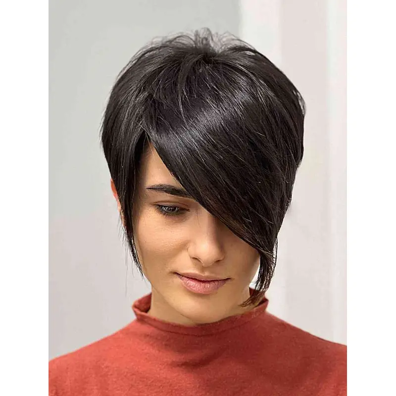 Short Wigs For Women Synthetic Boycuts Short Lace Wig Straight Short Cut Wigs
