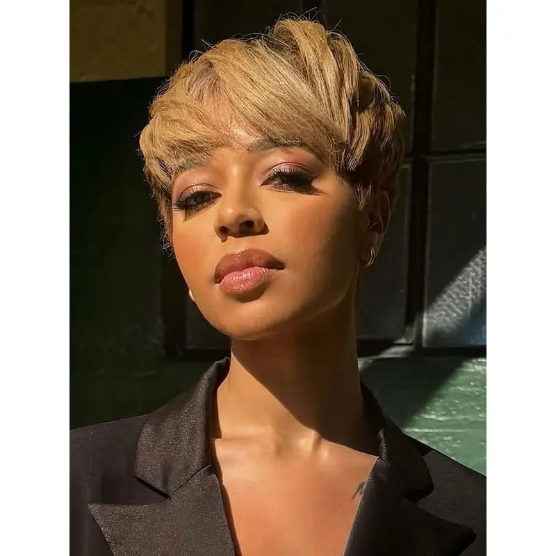 Lace Wigs For African American 4" Cropped Straight Wigs