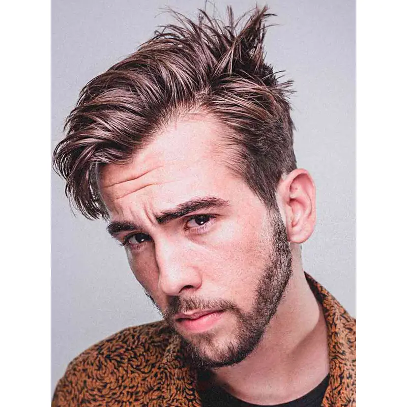 Men'S Lace Wigs Blonde Boycuts Cropped 4" Wigs