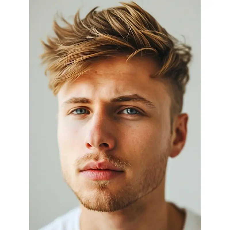 Short Hair Wigs Men Synthetic Monofilament Boycuts Straight Wigs