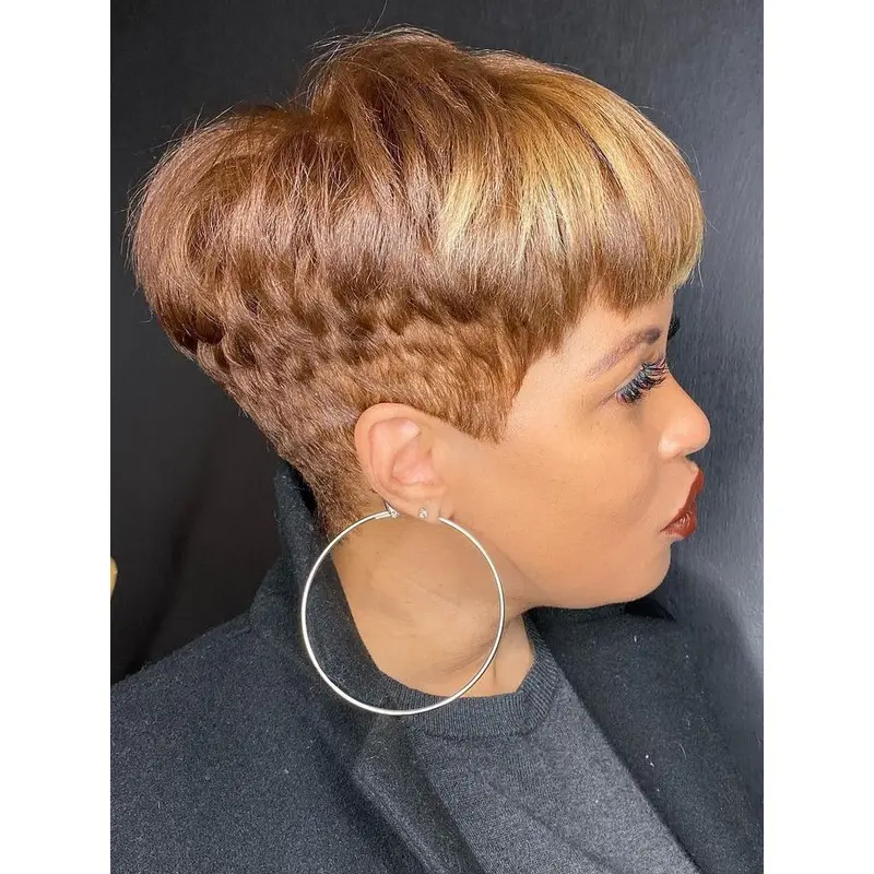 African American Wigs For Sale Cropped 4" Straight Synthetic Wigs
