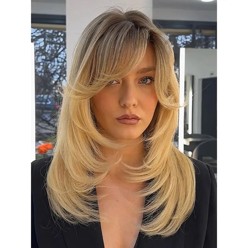 Layered Lace Front 16" Long Wavy Wigs For Sale