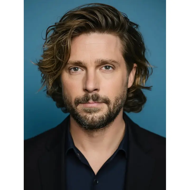 Mens Hair Wigs Bobs Brown Wavy 10" Remy Human Hair Wigs