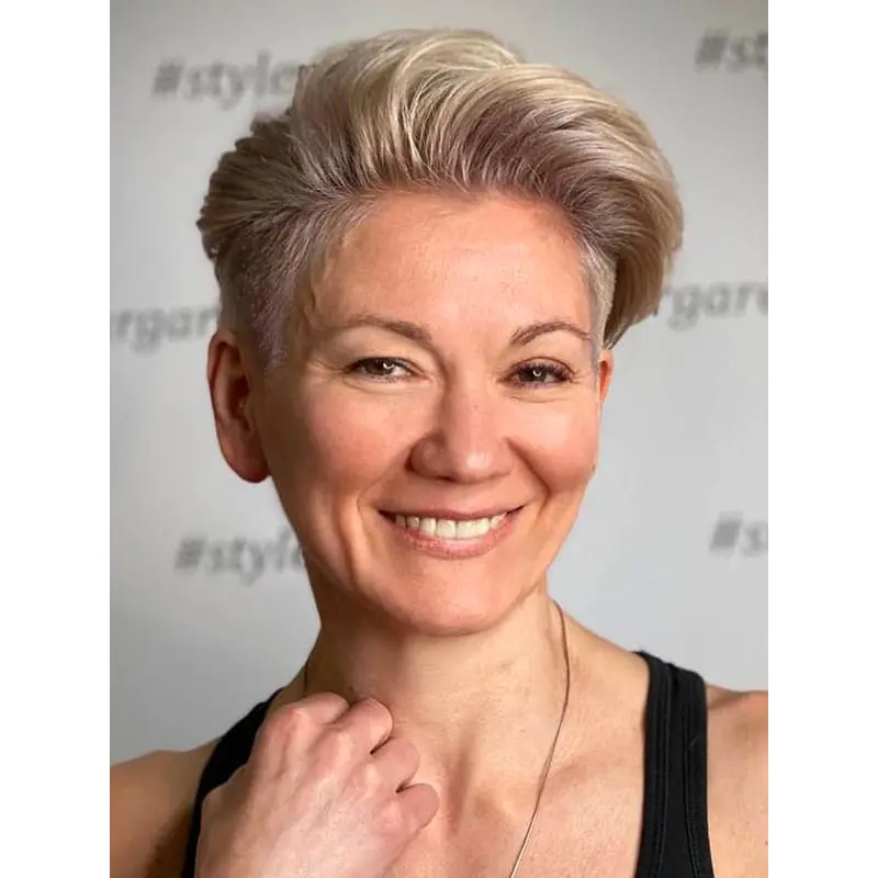 Short Blonde Pixie Cut Wigs Boycuts 4" Lace Front Wigs