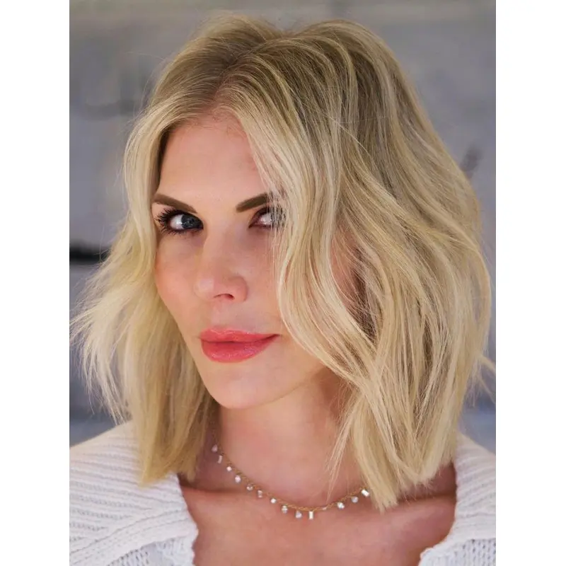 Bob Wigs For Women Wavy Synthetic Wigs Without Bangs Lace Wigs