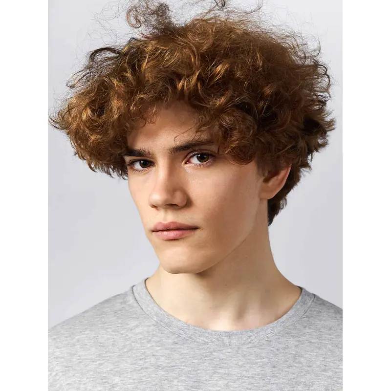 Curly Blonde Monofilament Short Synthetic Shaggy Fro