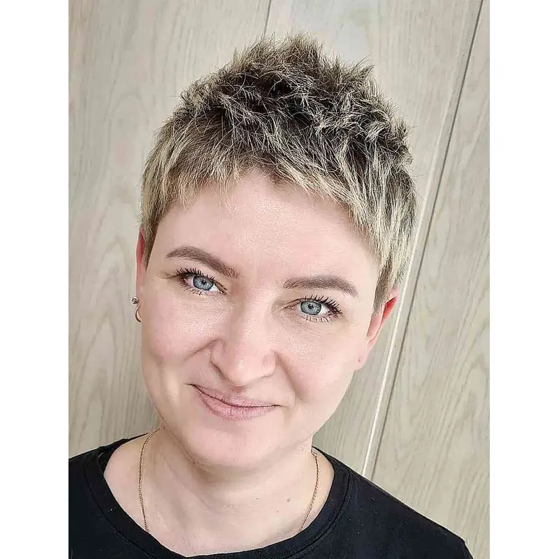 Short Wig Blonde Lace Front Wavy Pixie Wigs Party Daily Wigs