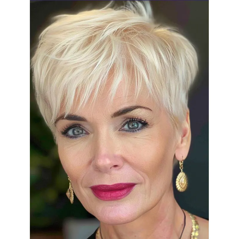 Lace Front Wigs Short Hair Blonde Straight 6" Wigs