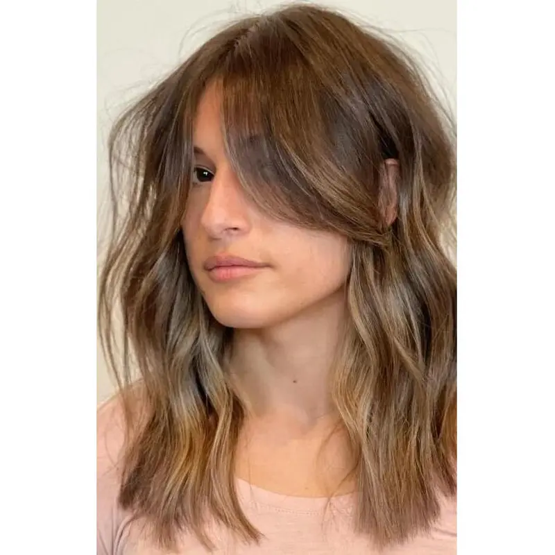 Wigs For Sale Shoulder Length Wavy Lace Wigs Brown Synthetic Wigs