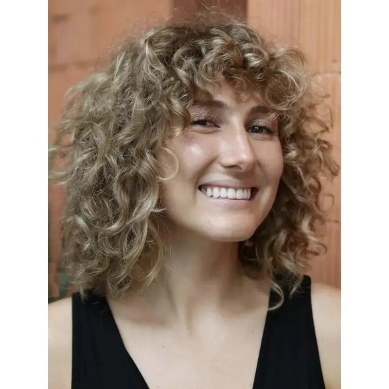 Curly Wigs With Bangs Modern Curly Bob Wigs