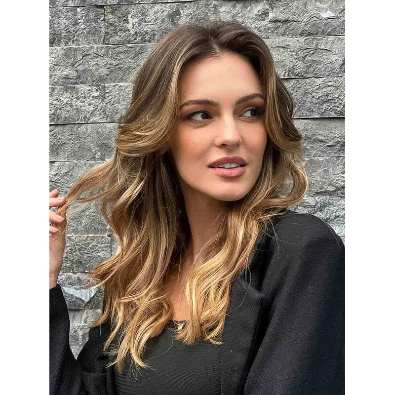 Lace Front 16" Wavy Long Layered Wigs